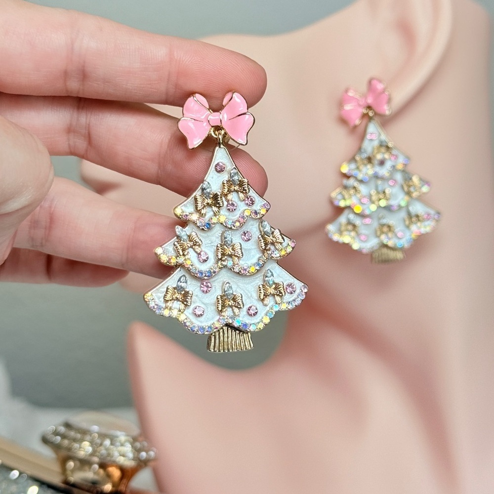 ⚜️ Christmas Tree Earrings with Zirconia ⚜️